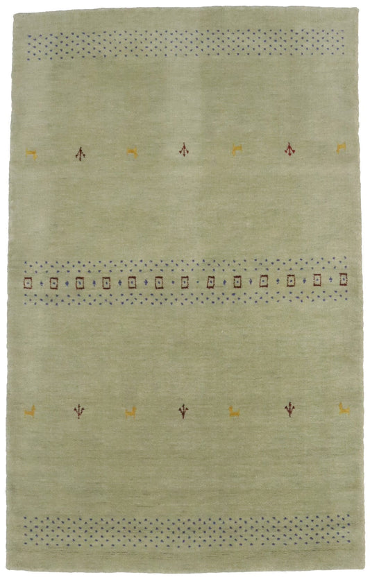 Beige Tribal 4X6 Lori Gabbeh Oriental Rug