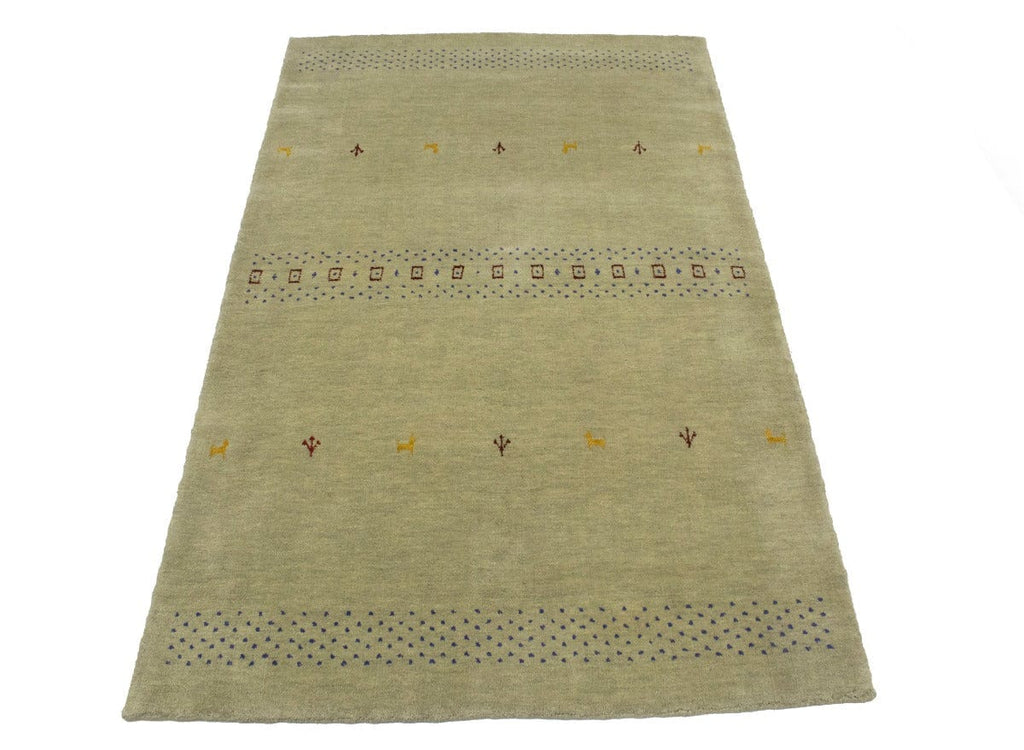 Beige Tribal 4X6 Lori Gabbeh Oriental Rug