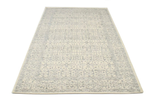 Ivory Beige Geometric 6X9 Modern Oriental Rug