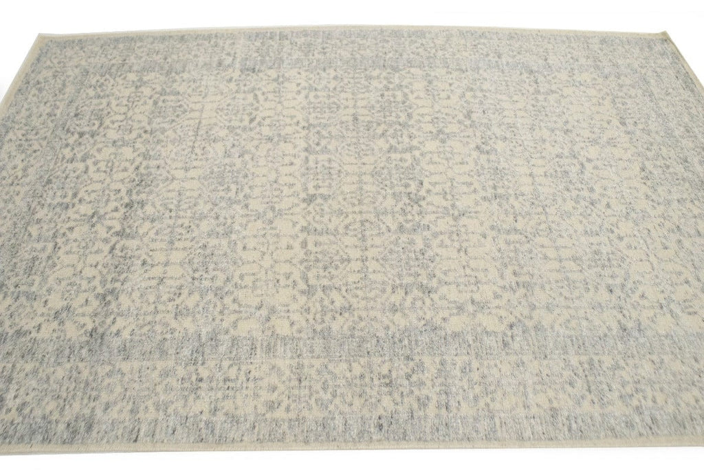 Ivory Beige Geometric 6X9 Modern Oriental Rug