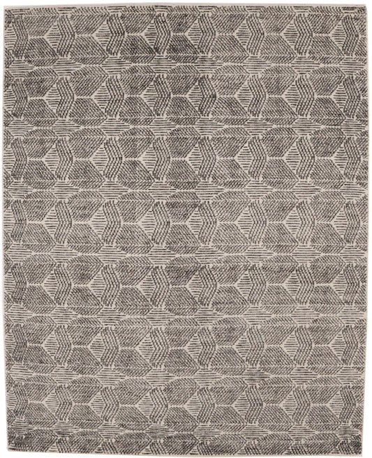 Charcoal Geometric 8X10 Modern Oriental Rug