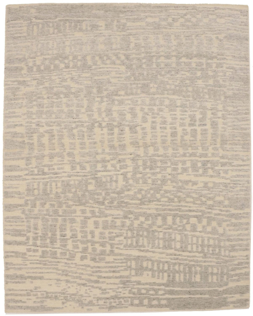 Cream Greige Abstract 8X10 Modern Oriental Rug