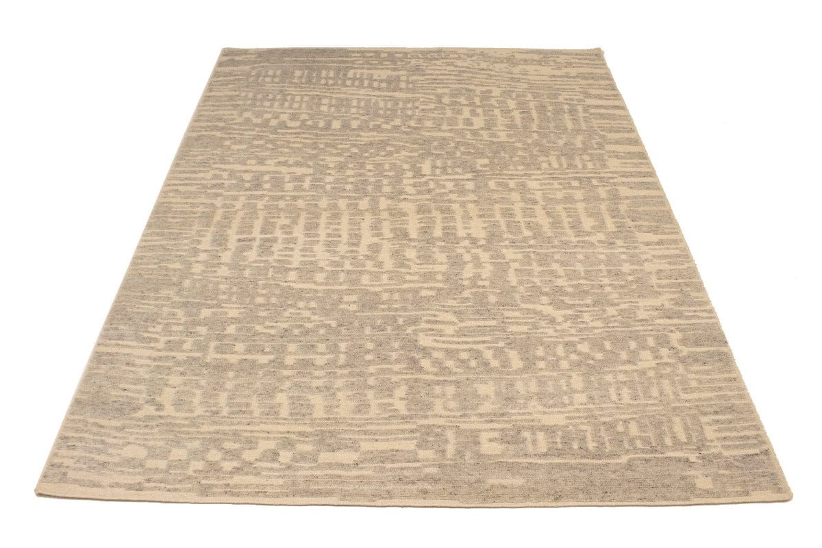 Cream Greige Abstract 8X10 Modern Oriental Rug