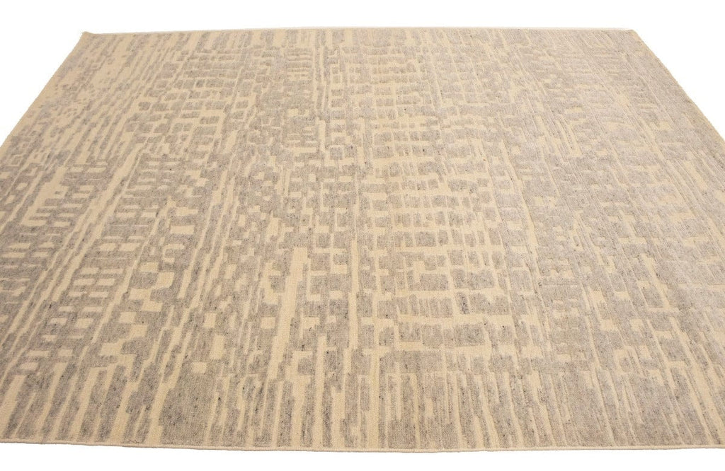 Cream Greige Abstract 8X10 Modern Oriental Rug