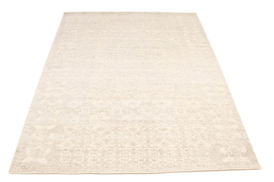 Cream Geometric 8X10 Oriental Modern Rug