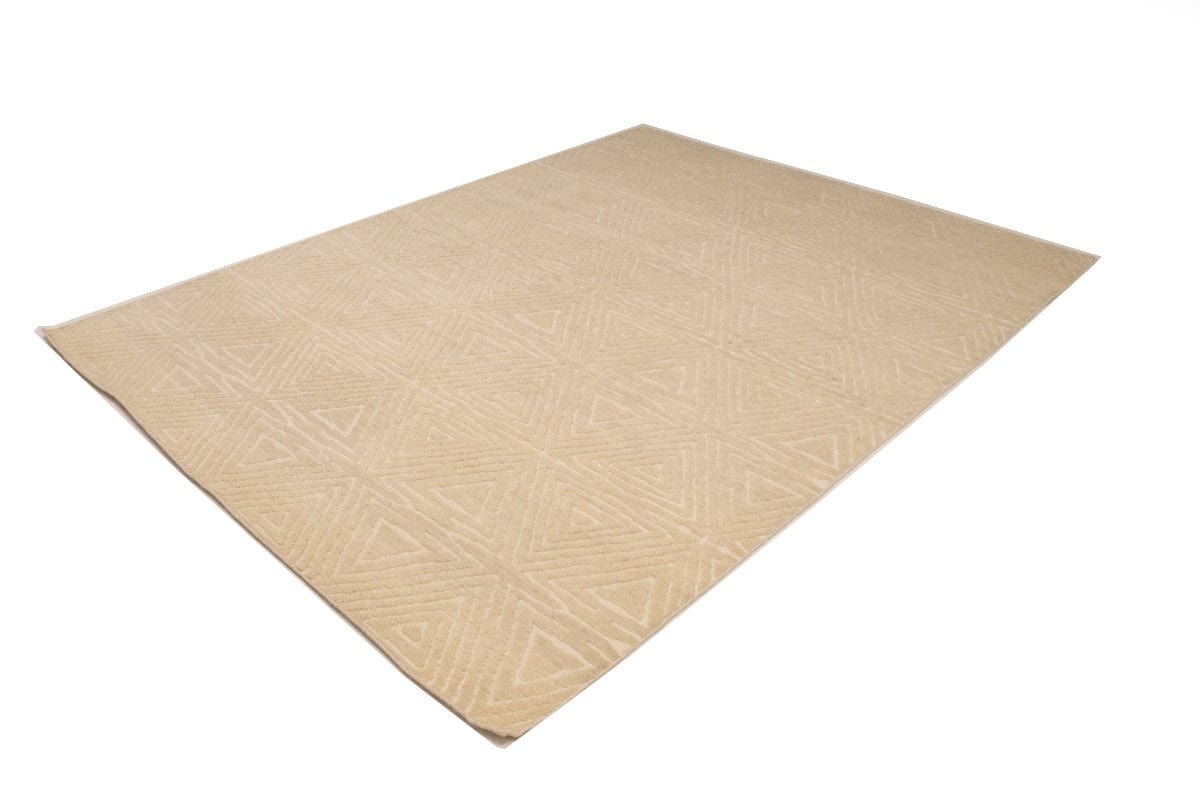 Beige Geometric 8X10 Modern Oriental Rug