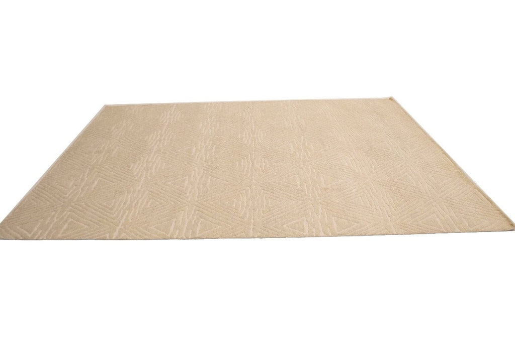 Beige Geometric 8X10 Modern Oriental Rug