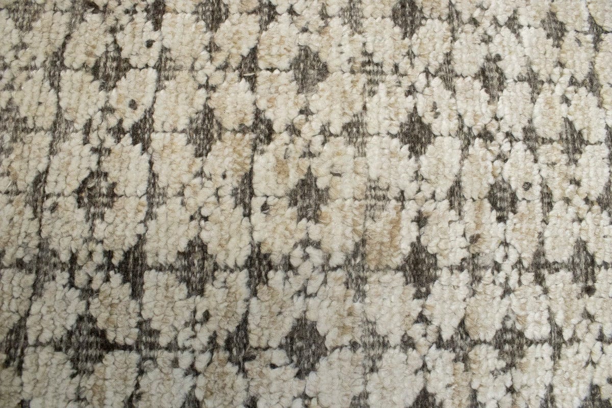 Cream Geometric 9X12 Modern Oriental Rug