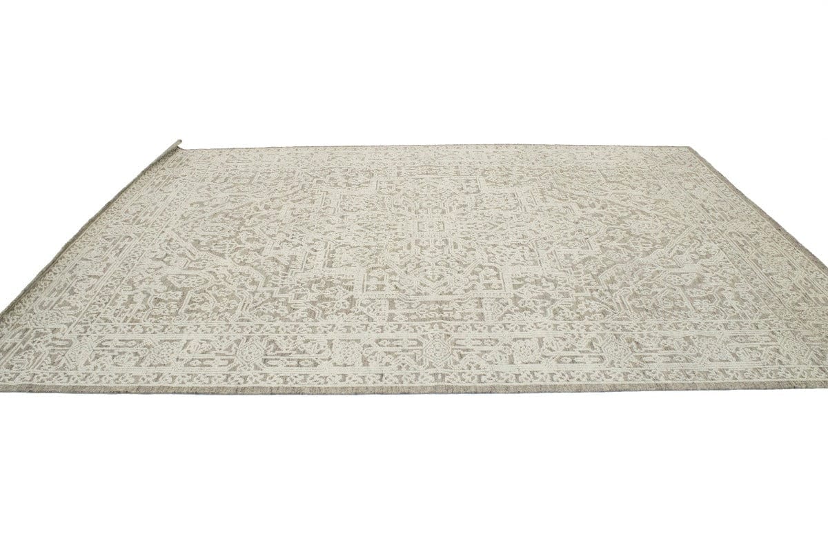 Cream Beige Geometric 9X12 Modern Oriental Rug