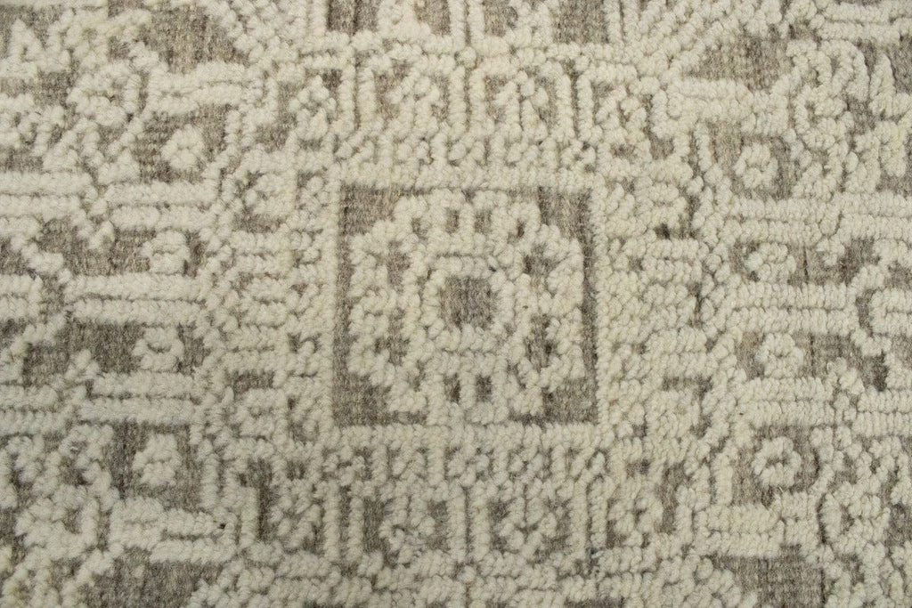 Cream Beige Geometric 9X12 Modern Oriental Rug