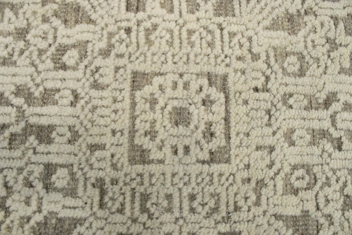 Cream Beige Geometric 9X12 Modern Oriental Rug