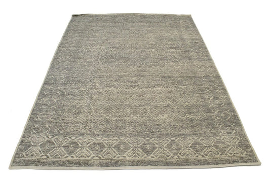 Gray Geometric 9X12 Modern Oriental Rug