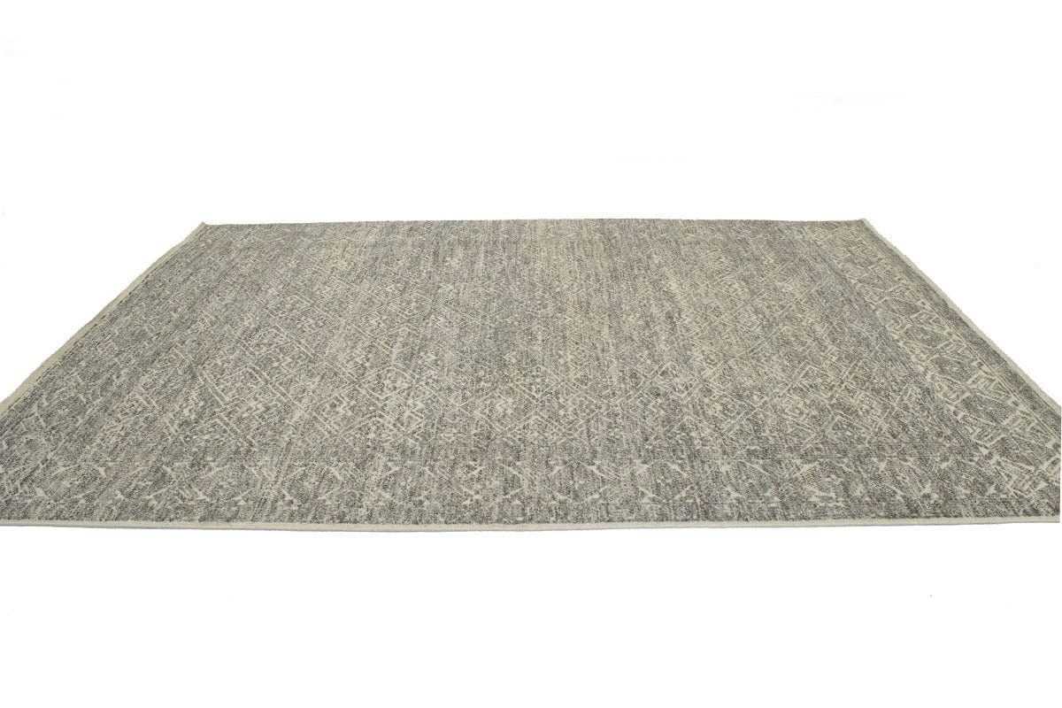 Gray Geometric 9X12 Modern Oriental Rug