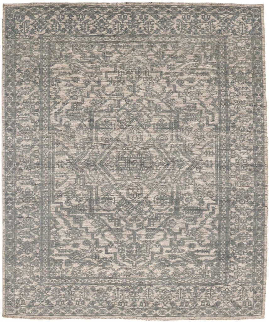 Gray Geometric 8X10 Oriental Modern Rug