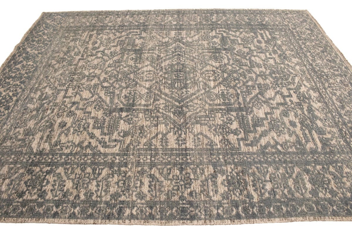 Gray Geometric 8X10 Oriental Modern Rug