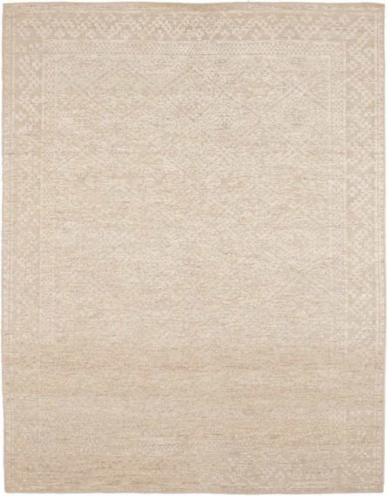 Beige Geometric 8X10 Oriental Modern Rug