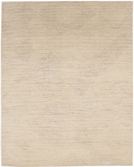 Cream Geometric 8X10 Oriental Modern Rug