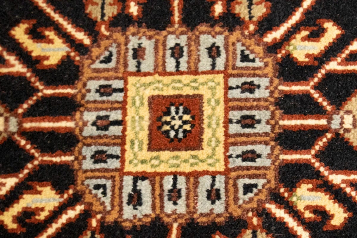 Rust Orange Geometric 9X12 Heriz Serapi Oriental Rug