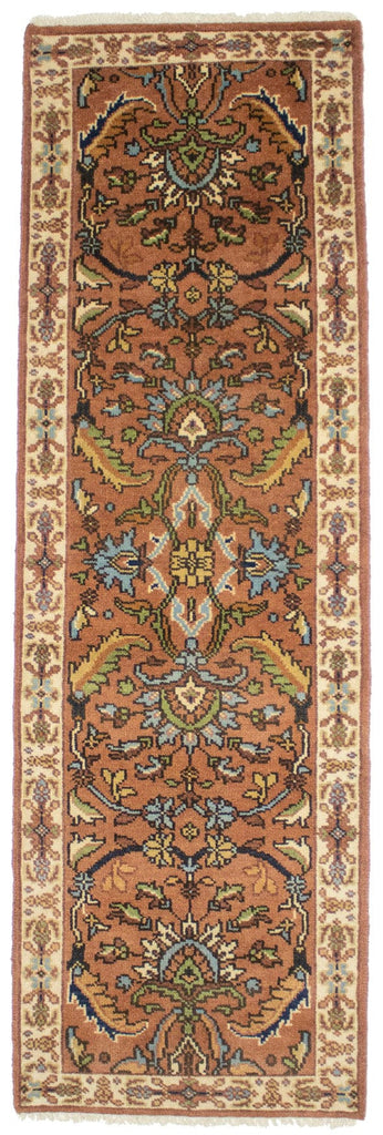 Rust Floral 2'6X8 Oushak Oriental Runner Rug