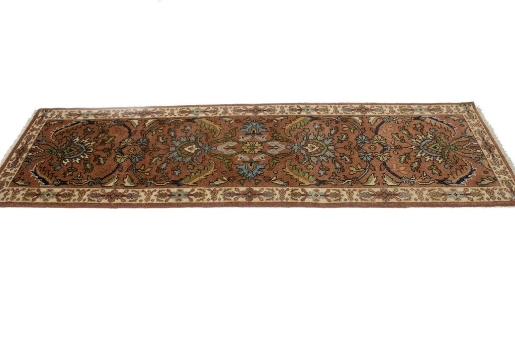 Rust Floral 2'6X8 Oushak Oriental Runner Rug