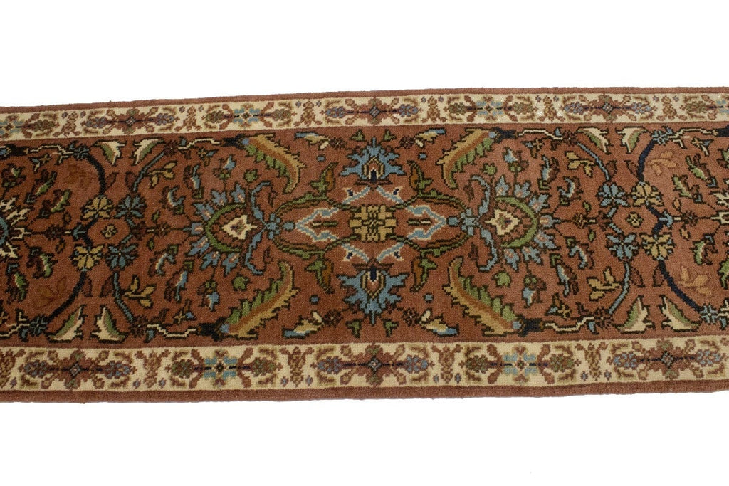 Rust Floral 2'6X8 Oushak Oriental Runner Rug