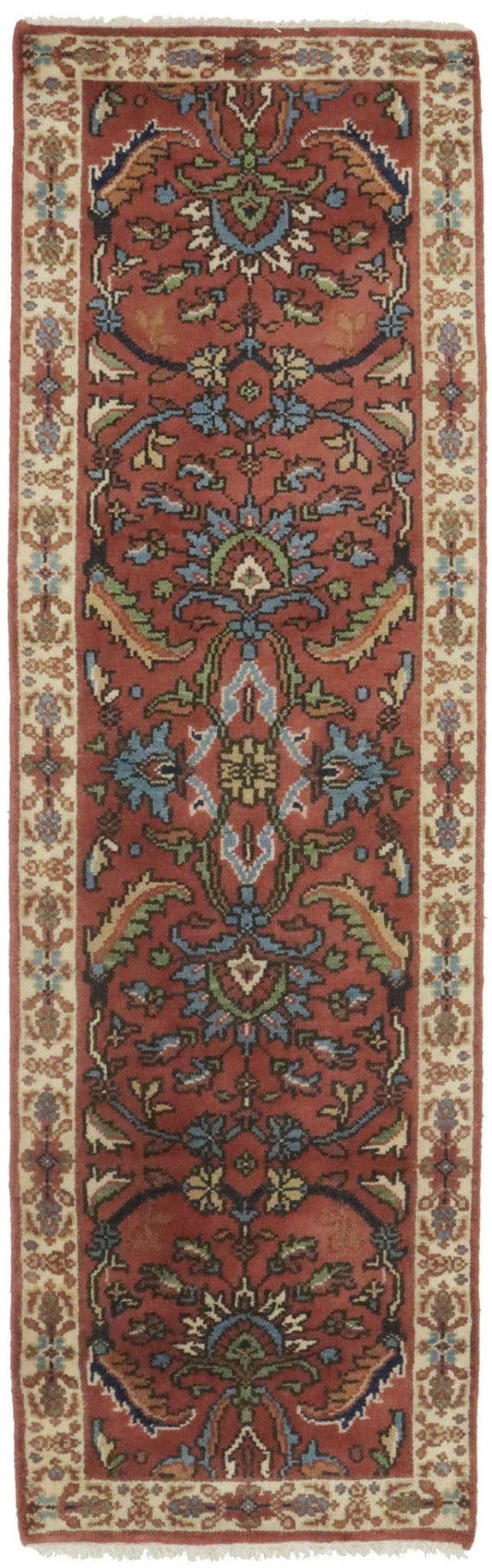 Rust Floral 2'6X8 Oushak Oriental Runner Rug