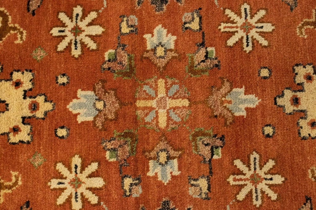 Dark Orange Tribal Floral 6X10 Indo-Mahal Oriental Rug