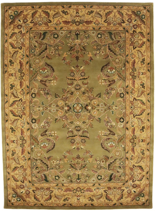 Light Olive/Beige Floral Modern 8X11 Oriental Hand-Tufted Rug