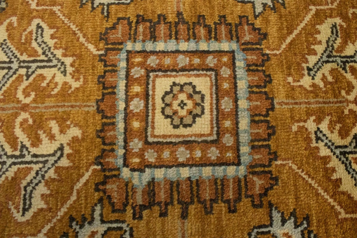 Ochre Rust Floral 8X10 Indo-Mahal Oriental Rug