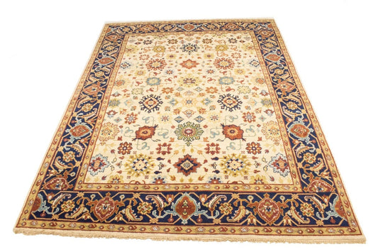 Cream Floral 9X12 Indo-Mahal Oriental Rug