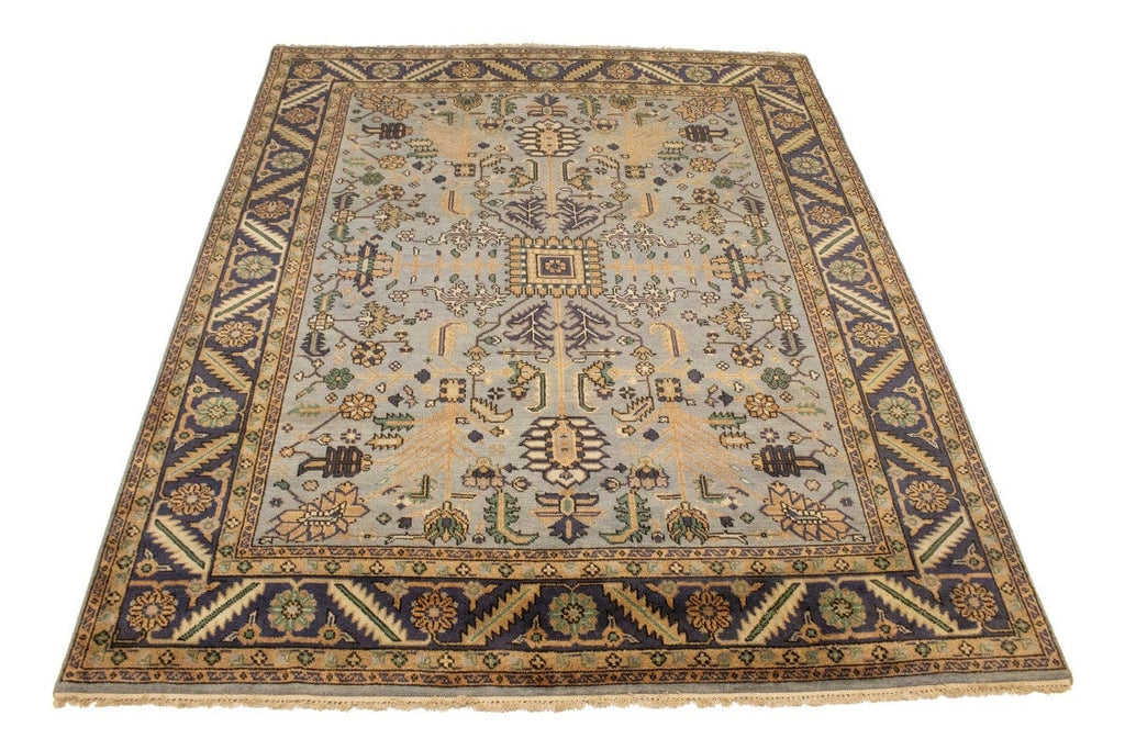 Light Gray Floral 8X10 Indo-Mahal Oriental Rug