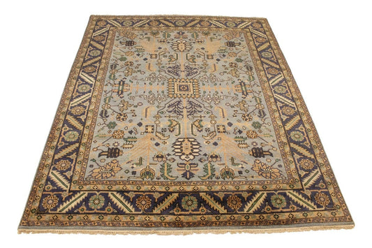 Light Gray Floral 8X10 Indo-Mahal Oriental Rug