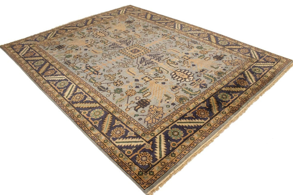 Light Gray Floral 8X10 Indo-Mahal Oriental Rug