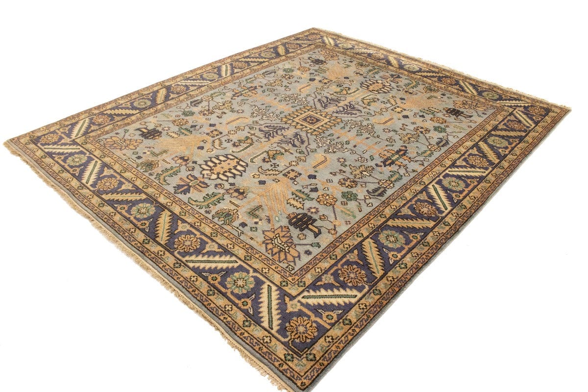 Light Gray Floral 8X10 Indo-Mahal Oriental Rug