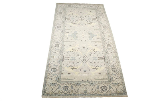 Beige Floral 10X20 Traditional Oushak Oriental Rug