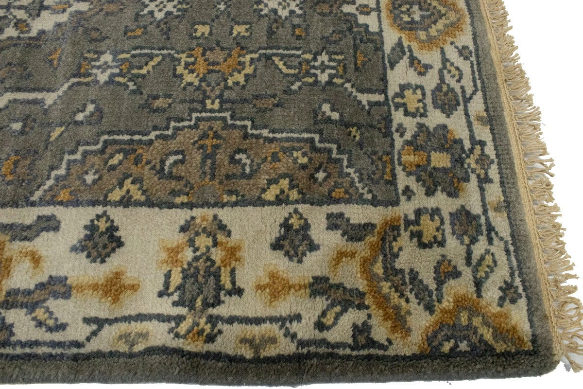 Brownish Floral 3X20 Oushak Chobi Oriental Runner Rug