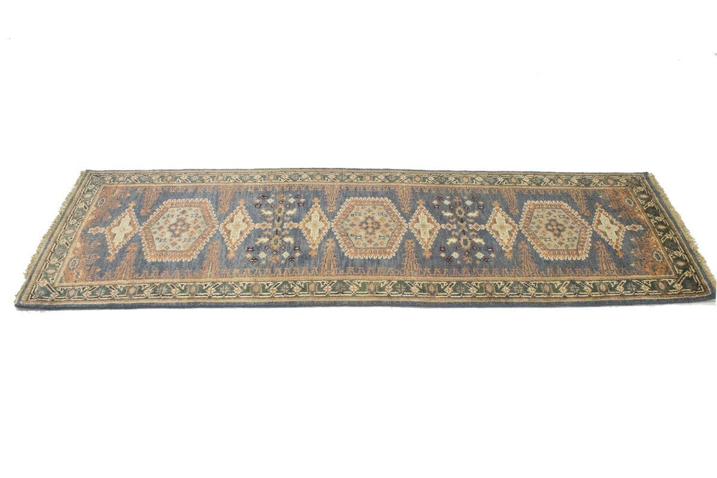 Gray Tribal 2'5X8 Indo-Viss Oriental Runner Rug