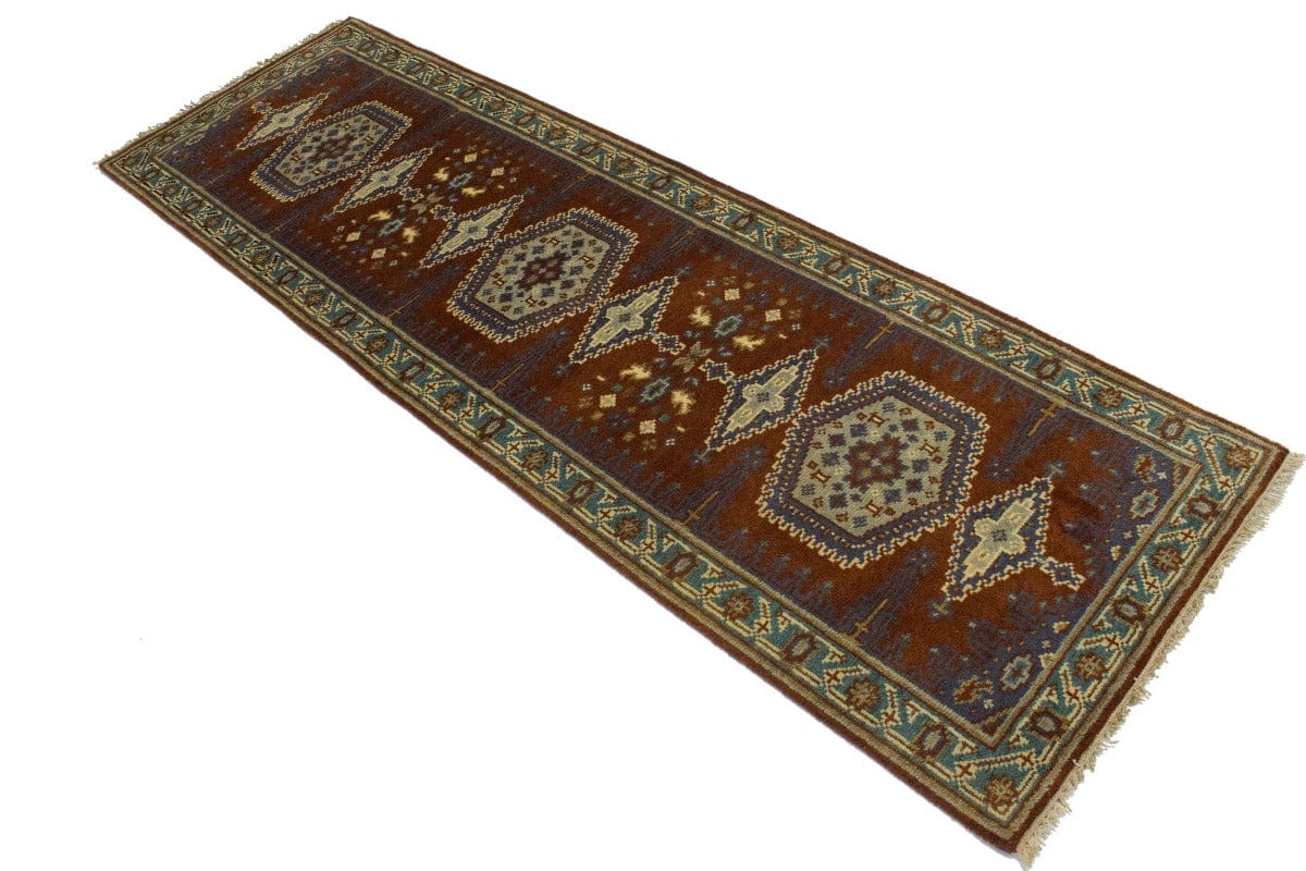 Rust Orange Tribal 2'6X8 Indo-Viss Oriental Runner Rug