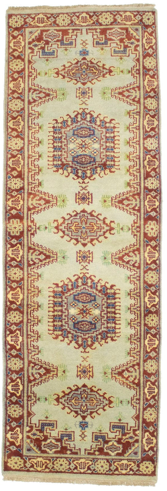 Cream Tribal 3X8 Indo-Viss Oriental Runner Rug