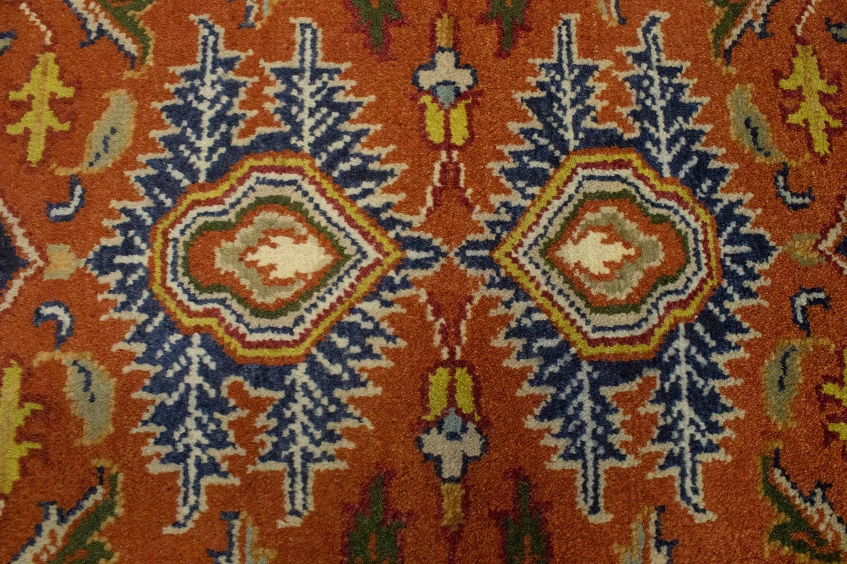 Rust Orange Floral 8X16 Heriz Serapi Palatial Oriental Rug