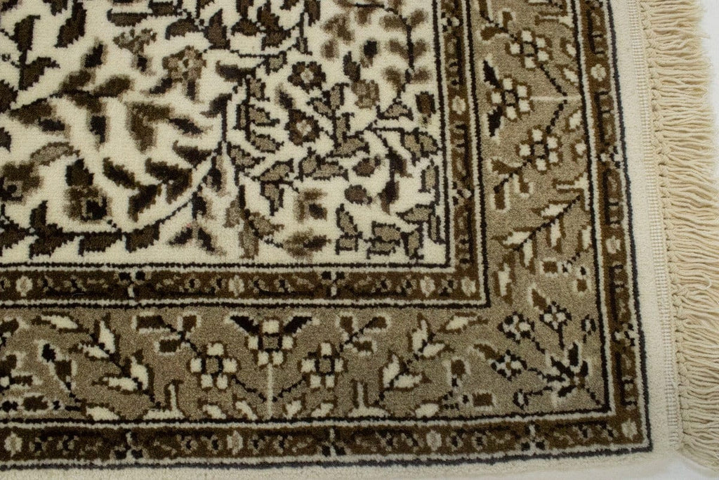 Cream Floral Kirman 3X4 Oriental Rug