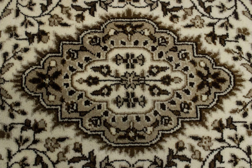 Cream Floral Kirman 3X4 Oriental Rug