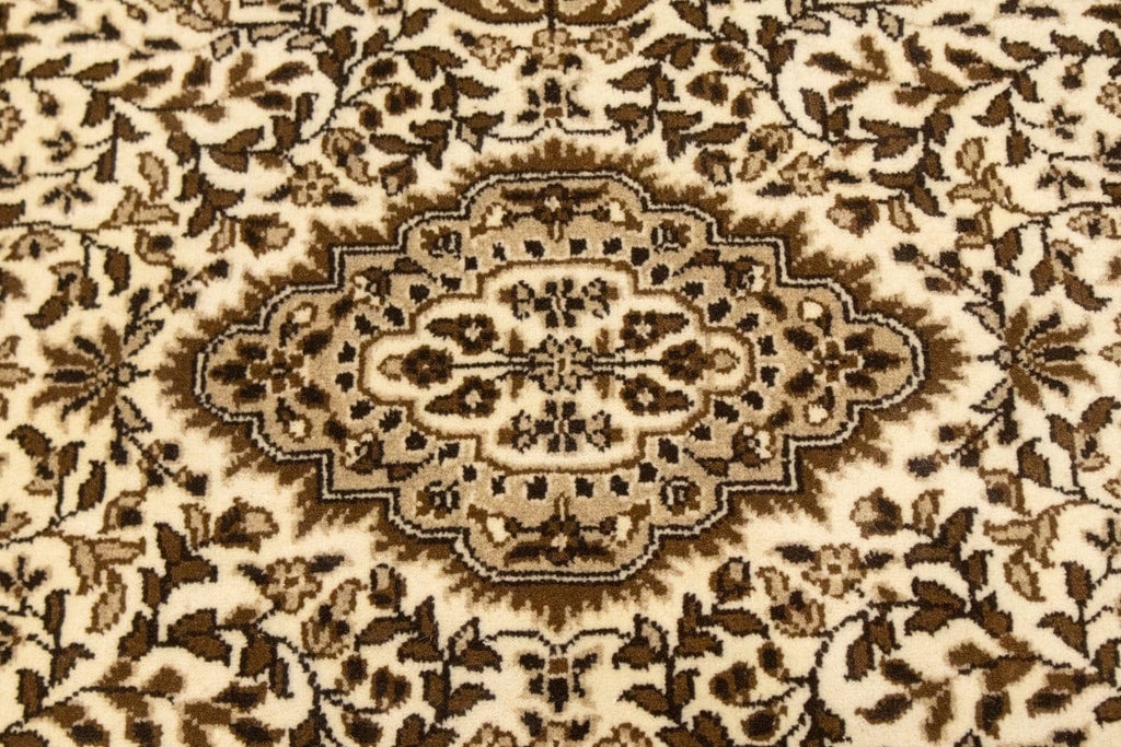 Cream Floral Kirman 2'6X9'6 Oriental Runner Rug