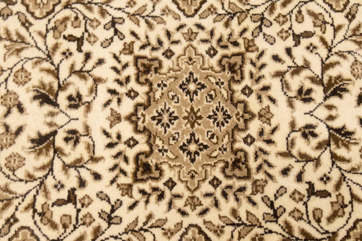 Cream Floral Kirman 3X10 Oriental Runner Rug