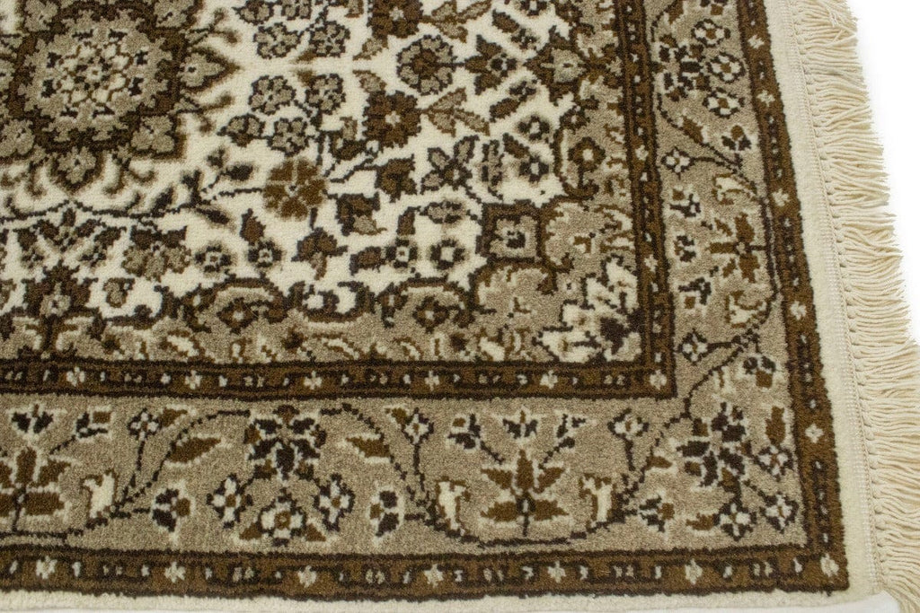 Cream Floral Kirman 2X3 Oriental Rug