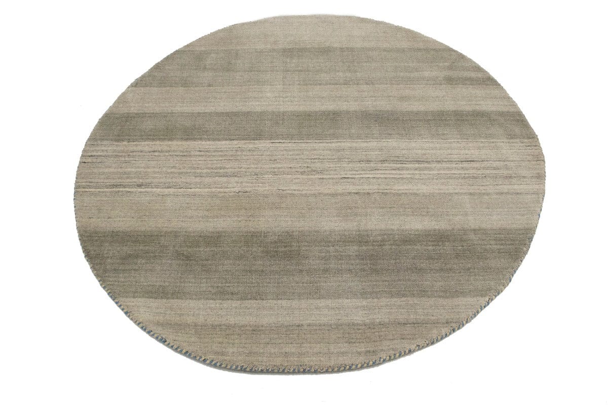 Multicolored Tribal Stripes 5X5 Lori Gabbeh Oriental Round Rug