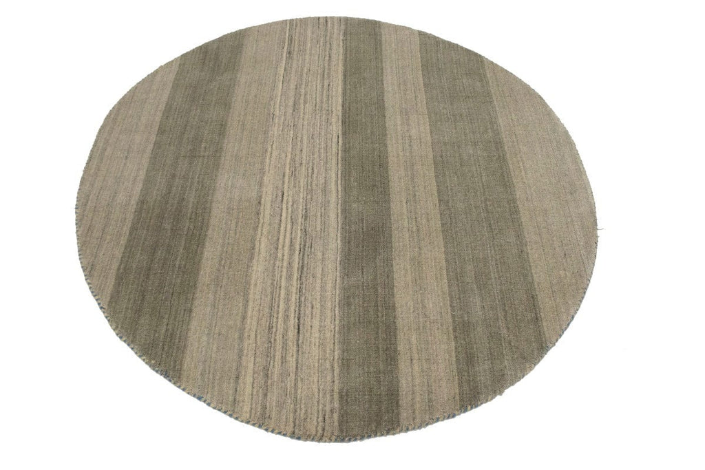 Multicolored Tribal Stripes 5X5 Lori Gabbeh Oriental Round Rug