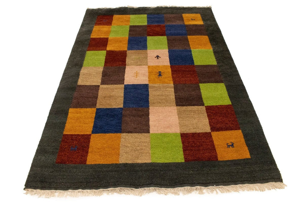 Multicolored Tribal 6X8 Indo-Gabbeh Oriental Rug