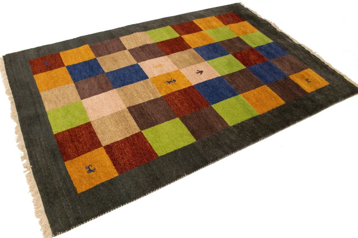 Multicolored Tribal 6X8 Indo-Gabbeh Oriental Rug