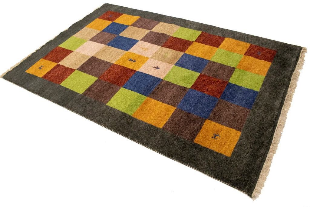 Multicolored Tribal 6X8 Indo-Gabbeh Oriental Rug